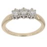 9ct Yellow Gold 0.50ct Brilliant Cut Diamond Trilogy Ring