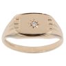 9ct Yellow Gold 0.02ct Diamond Signet Ring