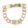 9ct Yellow Gold Patterned Curb ID Bracelet 7.5"