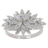 18ct White Gold 1.00ct Brilliant Cut Diamond Cluster Ring
