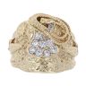 9ct Yellow Gold Cubic Zirconia Saddle Ring