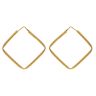 22ct Yellow Gold Classic Plain Square Hoop Earrings