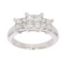 18ct White Gold 1.00ct Princess Cut Diamond Cluster Ring