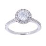 Platinum 1.00ct Brilliant Cut Diamond Halo Cluster Ring