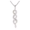18ct White Gold 0.50ct Diamond Drop Pendant and Chain 16"
