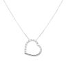 18ct White Gold 0.40ct Diamond Heart Pendant and Chain 18"