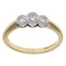 18ct Yellow Gold 0.25ct Brilliant Cut Diamond Graduated Trilogy Ring