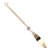 Children's 14ct Yellow Gold Blue Eye ID Bracelet 6"