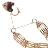 9ct Rose Gold Heart Lock Gate Bracelet 7"