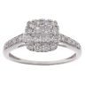 18ct White Gold 0.85ct Brilliant And Princess Cut Diamond Cluster Ring