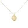 Gold Plated Silver Patterned Locket And Chain 18"