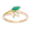 18ct Yellow Gold Chalcedony And Cubic Zirconia Fancy Ring