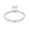18ct White Gold 0.50ct Emerald Cut Diamond Solitaire Ring