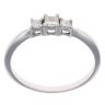9ct White Gold 0.25ct Princess Cut Diamond Trilogy Ring