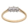 18ct Yellow Gold 0.20ct Brilliant Cut Diamond Trilogy Ring