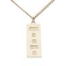 9ct Yellow Gold Ingot Pendant And Curb Chain 26"