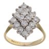 14ct Yellow Gold 1.20ct Diamond Cluster Ring