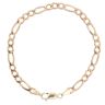 9ct Yellow Gold Figaro Bracelet 8"