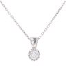 18ct White Gold 0.20ct Diamond Single Stone Pendant And Chain 16"