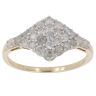 9ct Yellow Gold 1.00ct Brilliant Cut Diamond Cluster Ring