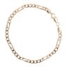 9ct Yellow Gold Figaro Bracelet 7"