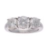 18ct White Gold 3.23ct Diamond Trilogy Ring
