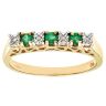 9ct Yellow Gold Emerald and Diamond Eternity Ring