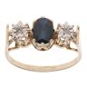 9ct Yellow Gold 0.05ct Diamond And Sapphire Ring