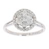 9ct White Gold 0.50ct Brilliant Cut Diamond Cluster Ring