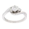 Palladium 0.50ct Brilliant Cut Diamond Trilogy Ring