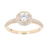 9ct Yellow Gold Cubic Zirconia Halo Ring