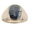 9ct Yellow Gold Hematite Centurian Signet Ring