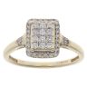 9ct Yellow Gold 0.36ct Brilliant Cut Diamond Cluster Ring