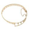 9ct Yellow Gold Squares Hinged Bangle