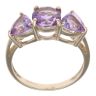 9ct Yellow Gold Three Stone Amethyst Ring