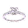 9ct White Gold 0.30ct Diamond Princess Cluster Ring
