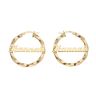 9ct Yellow Gold Personalised Nameplate Creole Earrings