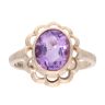 9ct Yellow Gold Amethyst Dress Ring