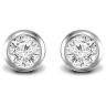 18 Carat White Gold 35pts Rubover Earrings