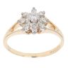 9ct Yellow Gold 0.20ct Brilliant Cut Diamond Cluster Ring