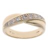 9ct Yellow Gold 0.25ct Diamond Crossover Ring