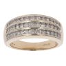 9ct Yellow Gold 0.50ct Diamond Three Row Fancy Ring