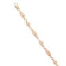9ct Yellow Gold Beaded Bracelet 7.5"