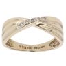 9ct Yellow Gold 0.05ct Diamond Crossover Ring