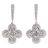 Platinum 2.83ct Star Pie Cut Diamond Drop Earrings