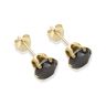 9ct yellow gold 6mm black CZ stud Earrings