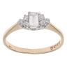 9ct Yellow Gold 0.25ct Baguette And Brilliant Cut Diamond Fancy Ring