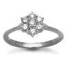 18 Carat White Gold 50pts 7 Stone Cluster Diamond Ring