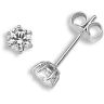 18 Carat White Gold 50pt 6 Claw Diamond Solitaire Stud Earrings