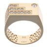 14ct Yellow Gold Cubic Zirconia Signet Ring